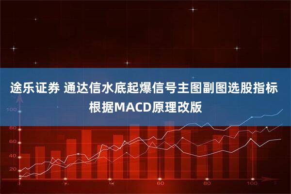 途乐证券 通达信水底起爆信号主图副图选股指标 根据MACD原理改版